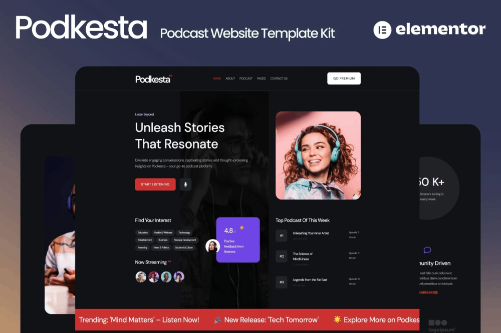 Podkesta – Dark Theme Podcast