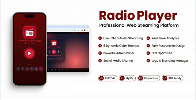 RADIO PLAYER - PROFESSIONAL WEB STREAMING PLATFORM