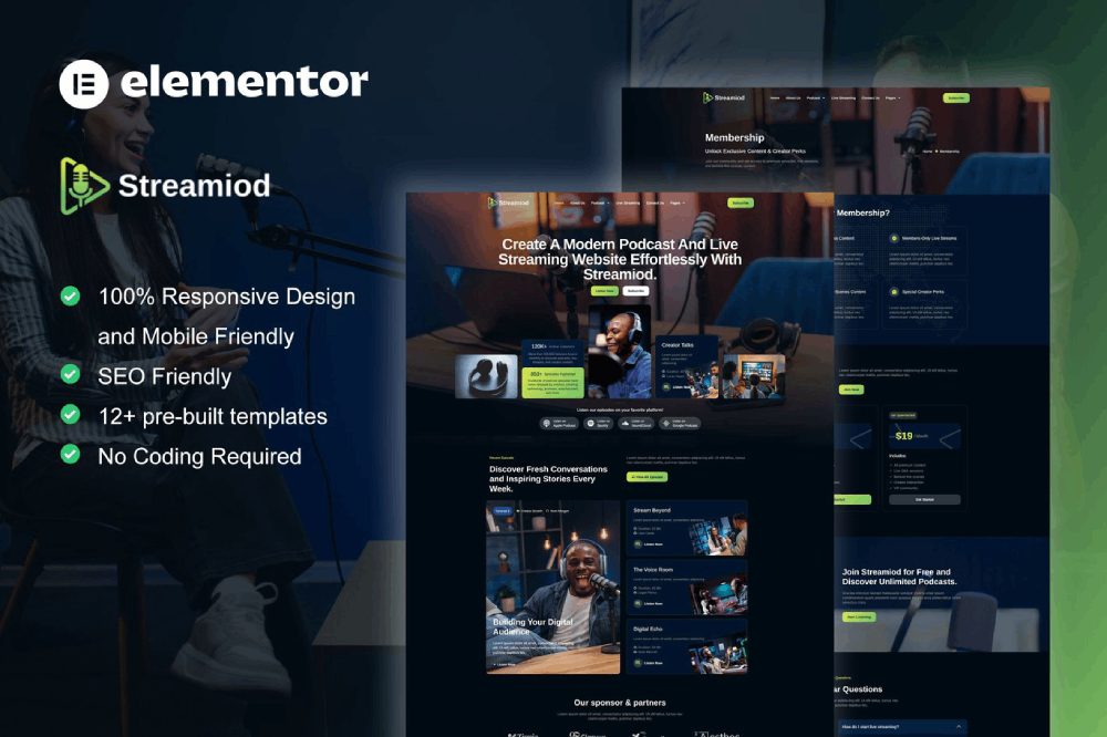 Streamiod – Podcaster & Music Streaming